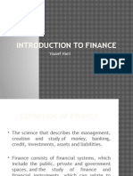 Introduction To Finance: Yousef Hani