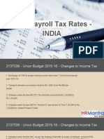 2015 Payroll Tax Rates - INDIA﻿