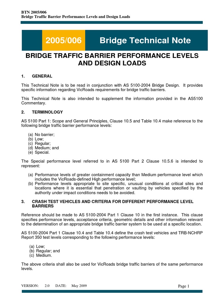 Bridge Technical Note 2005006V20 Road Transport Civil Engineering