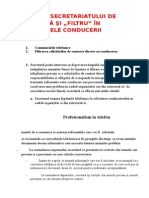 Funcţia Secretariatului de Legătură Şi Filtru" În Contactele Conducerii