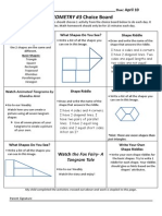 Hw-Geometry (3) - Tic-Tac-Toe Choice Board