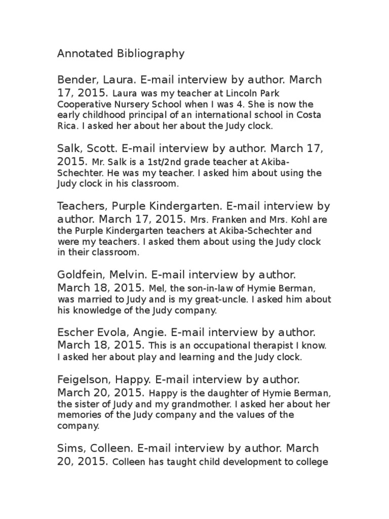 Annotated bibliography with no author image