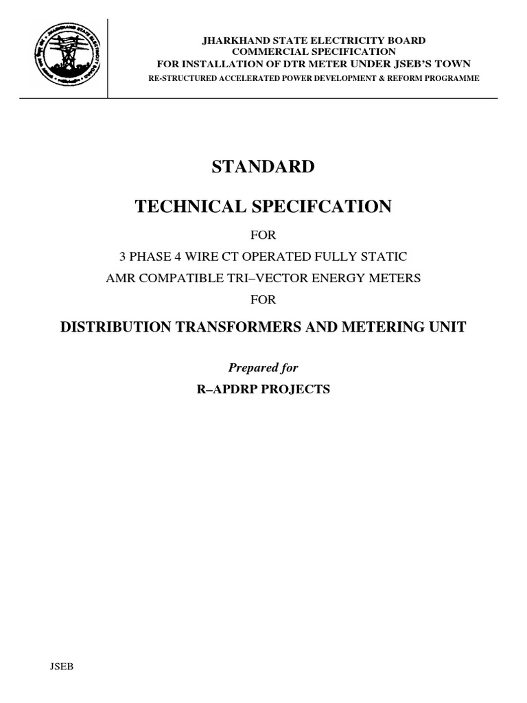 JSEB DTR Meter Installation Specs | PDF | Printed Circuit Board ...