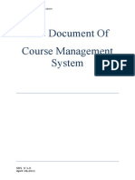 SRS Document of Course Management System