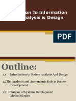 Introduction To Information System Analysis & Design