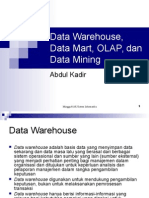 Data Warehouse, Data Mart, OLAP Dan Data Mining