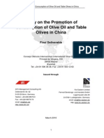 Study on Promoting Olive Oil and Table Olives in China