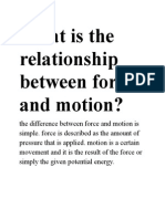 What Is The Relationship Between Force and Motion?