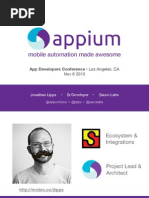 Jonathan Lipps Appium Mobile Automation Made Awesome