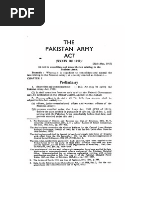 Army Act 1952