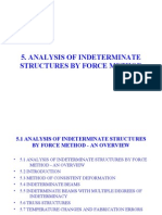 5. Analysis of Indeterminate Structures by Force