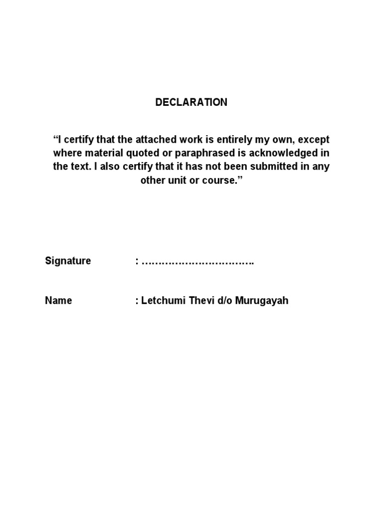 Declaration | PDF