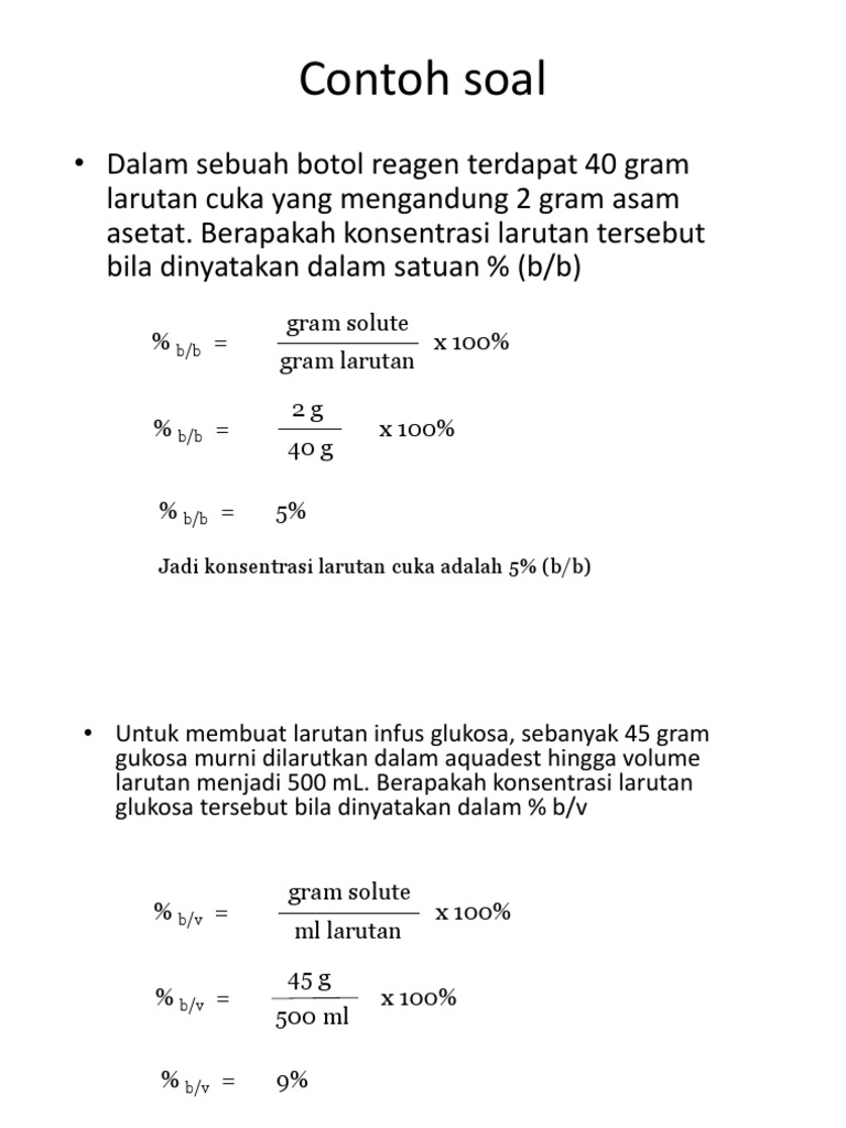 4 2 Contoh Soal Konsentrasi