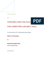 Cooling Load Calculations For Computer Lab (E&Tc Dept) : Master of Technology