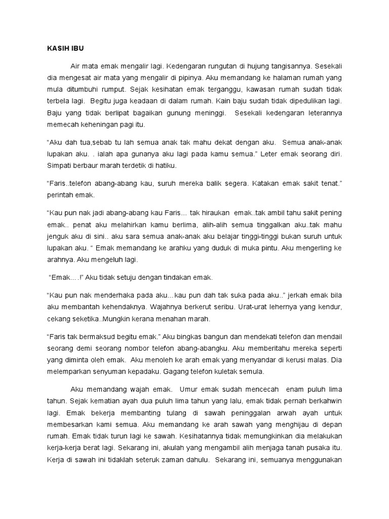 Cerpen Kasih Ibu | PDF