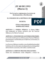 ley 48 1993 enero 2012 Colombia