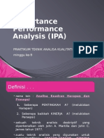 Importance Performance Analysis (IPA)