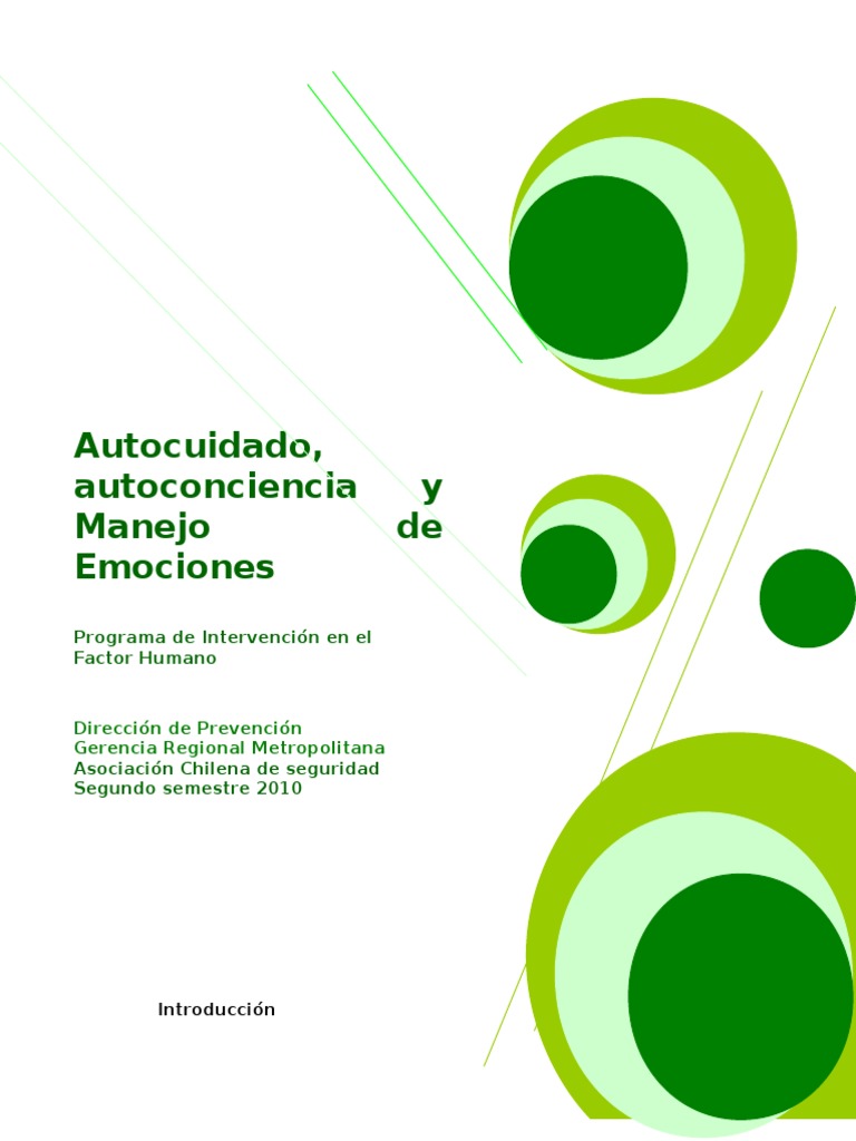 Manual Autocuidado Autoconciencia y Manejo de Emociones | PDF | Las ...