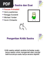 Download Presentasi Kritik Dan Esai Sastra by Istantina Sofia Tanti SN259926246 doc pdf
