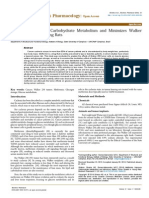 Metformin Improves Carbohydrate Metabolism and Minimizes Walker Tumor Growth in Young Rats 2167 0501.1000125