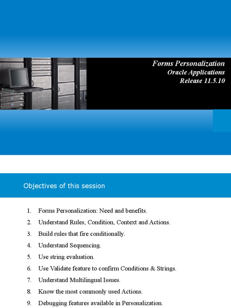 Oracle Forms Personalization Overview | PDF | Computing | Computer ...