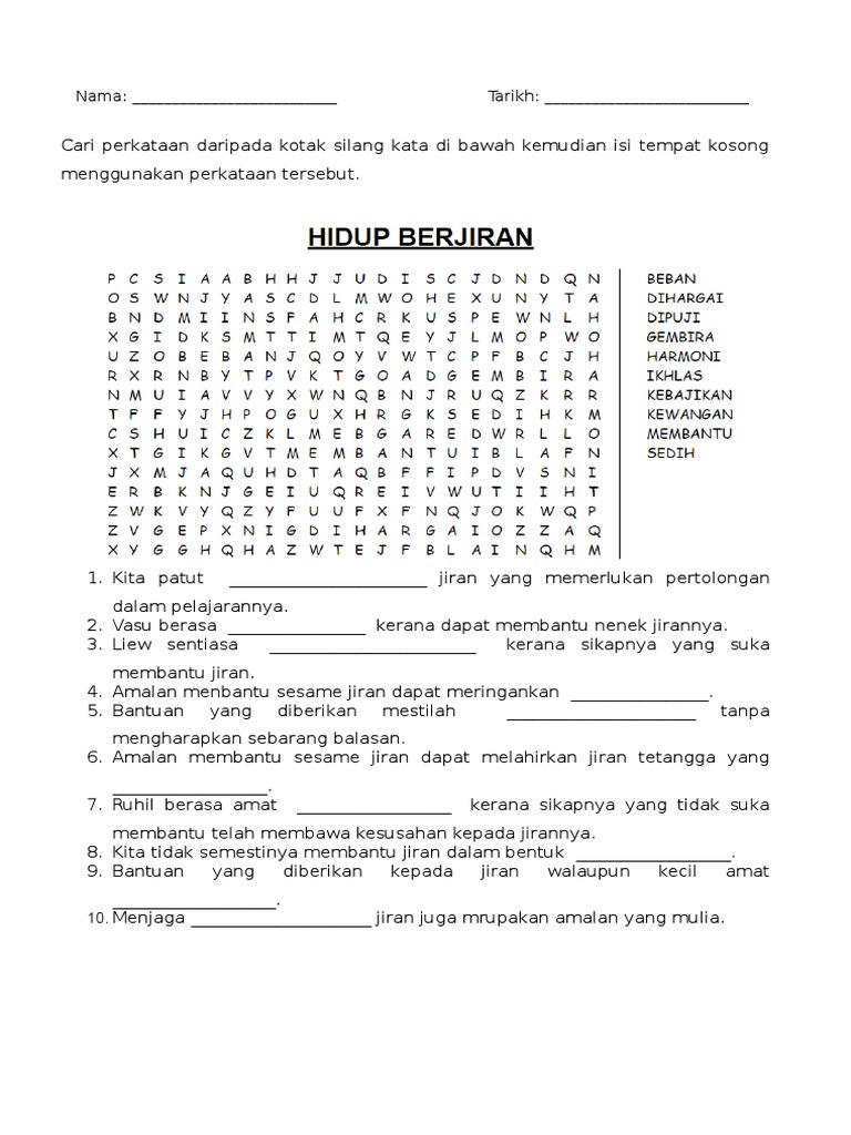 Lembaran Kerja Moral Pdf