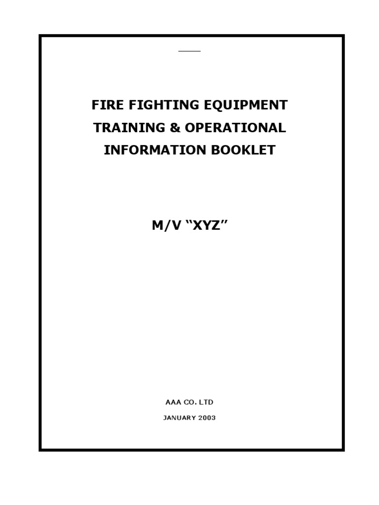 Fire Safety Operational Booklet Solas | PDF | Fires | Combustion