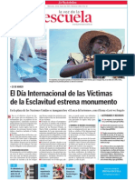 El Día Internacional de las Víctimas de la Esclavitud estrena monumento. LVE. 25.03.2015