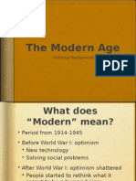 The Modern Age: Historical Background