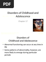 Abnormal Psychology Chapter 17 - Disorders of Childhood and Adolescence