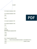 5-Bit Signed Binary One's Complement and Two's Complement