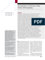 Constraint in Primary Total Knee Arthroplasty