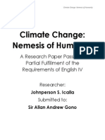 Climate Change: Nemesis of Humanity