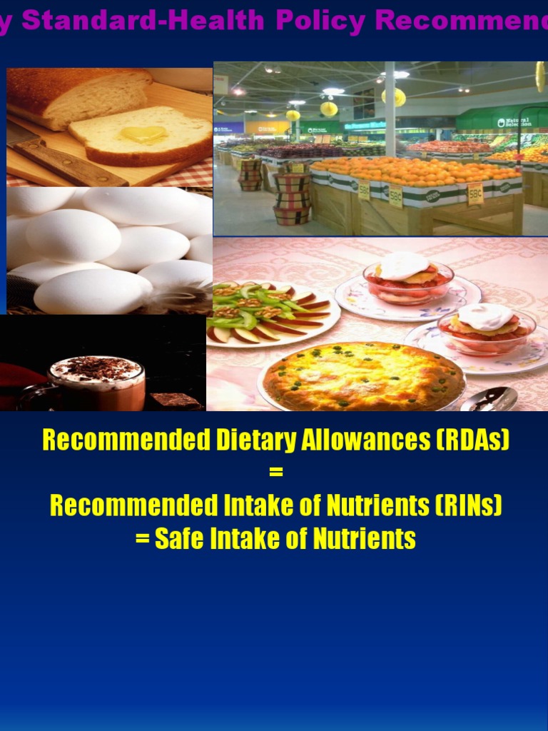 RDA Standards for Nutrient Intake | PDF | Nutrients | Public Health