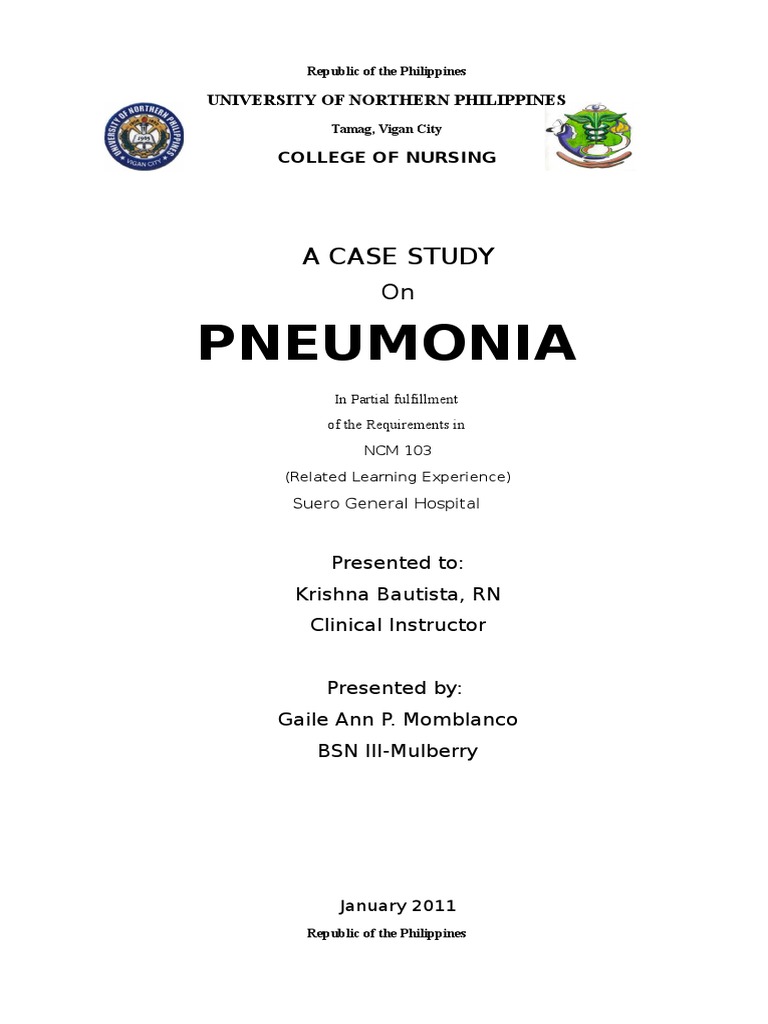 case study about pneumonia