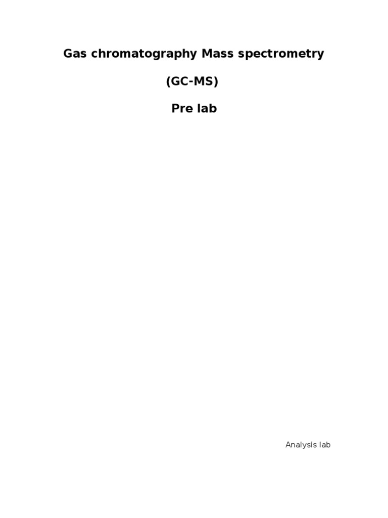 GC-MS: Principles and Applications | PDF | Gas Chromatography–Mass ...