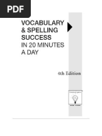 Learningexpress Vocabulary and Spelling Success in 20 Minutes a Day 4th 5512