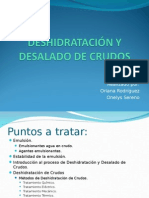 Proceso Deshidratación y Desalado Crudos