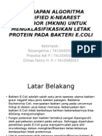 Penerapan Algoritma Modified K-Nearest Neighbor (MKNN)