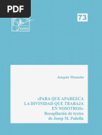 Eides 73, Para Que Aparezca La Divinidad que trabaja en nosotros - Joaquín Menacho