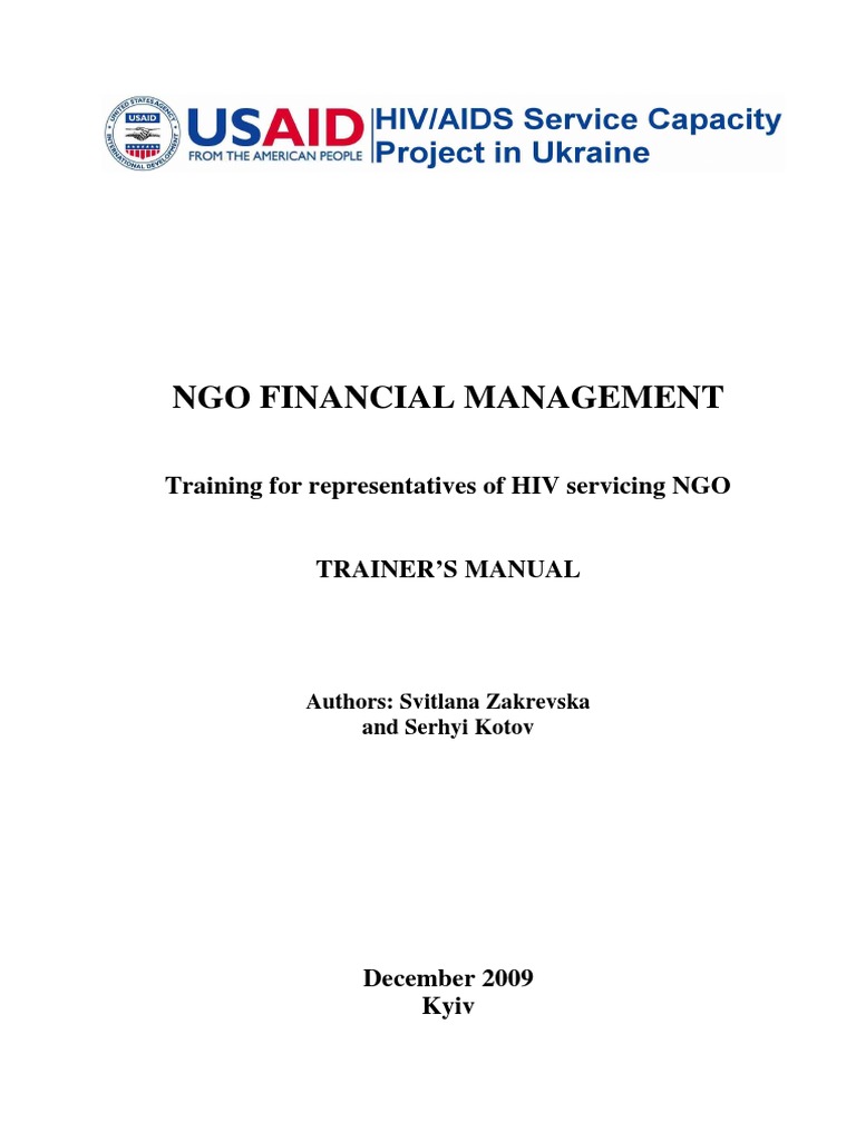 Ngo Financial Management License Nonprofit Organization