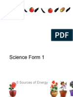 Forms of Energy and Sources Explained in Science Document