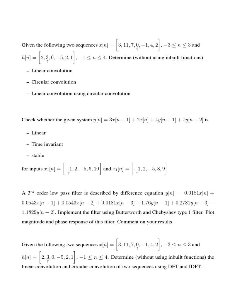 Convolution and Filter Analysis Techniques | PDF