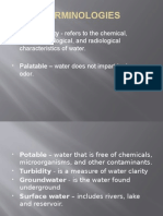 Terminologies: Water Quality - Refers To The Chemical