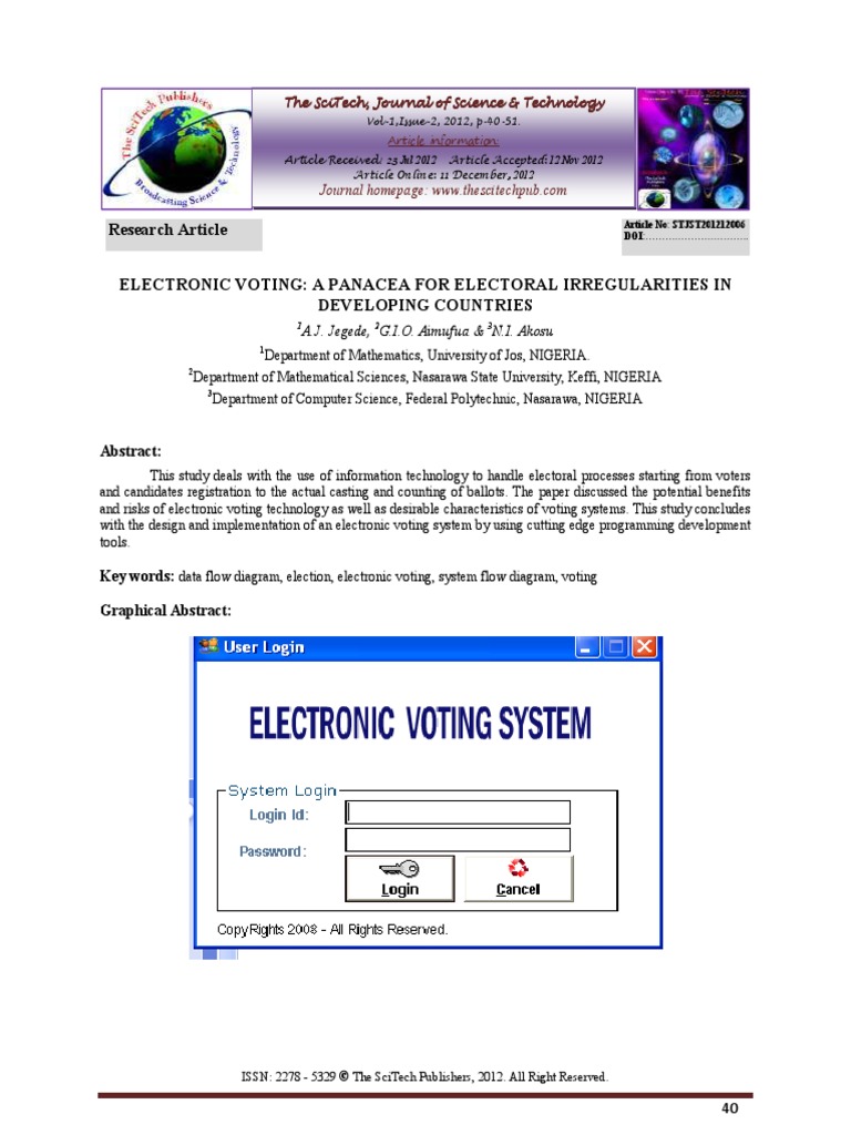 Online Voting | PDF | Electronic Voting | Voting System