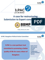 Suggestions On BBMP Restructuring - BPAC