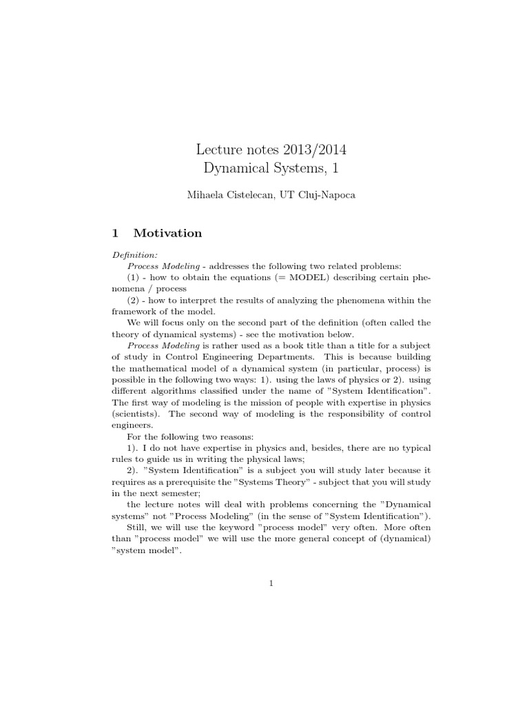Critical Points in Dynamical Systems | PDF | Stability Theory ...