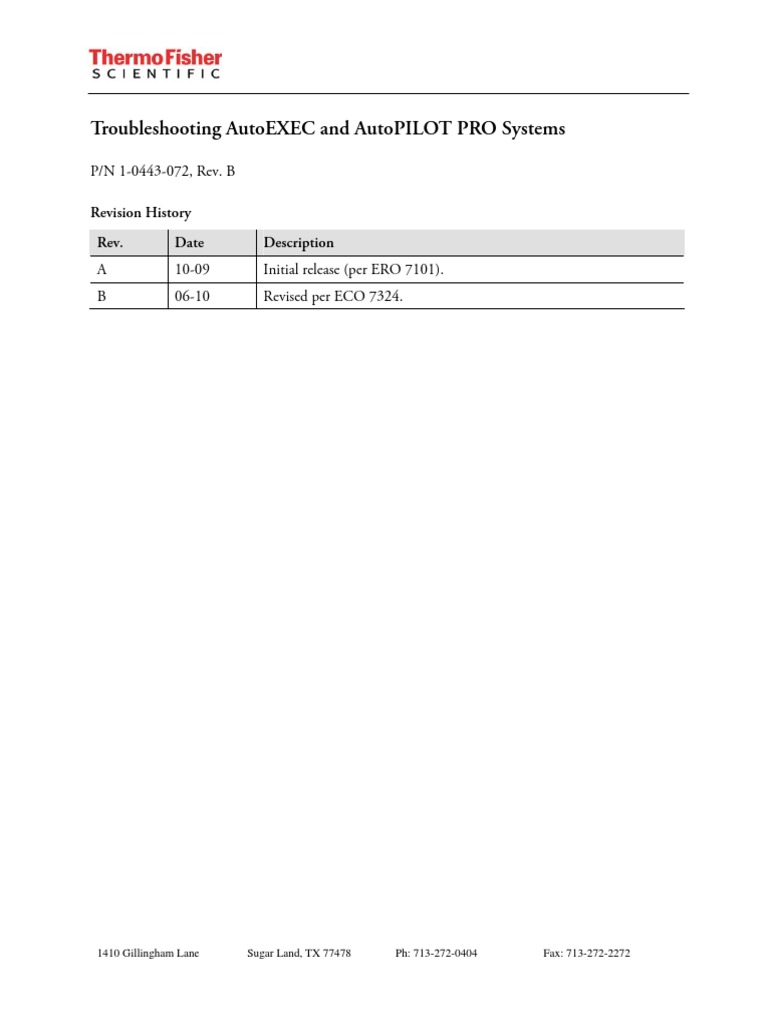 Troubles Hotting Auto Exec and Autopilot | PDF | Gases | Power Supply