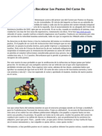 ¿Como Se Pueden Recobrar Los Puntos Del Carne de Conducir?