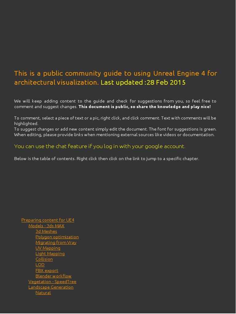Unreal Engine 4 Archviz Guide | PDF | Texture Mapping | Areas Of ...